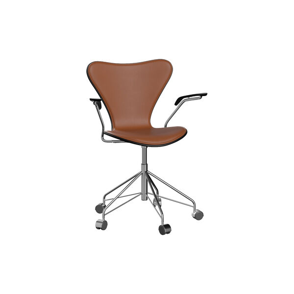 Series 7™ 3217 Front Upholstered Office Chair, Essential walnut Series 7™ 3217 Front Upholstered Office Chair, Essential walnut, Fritz Hansen