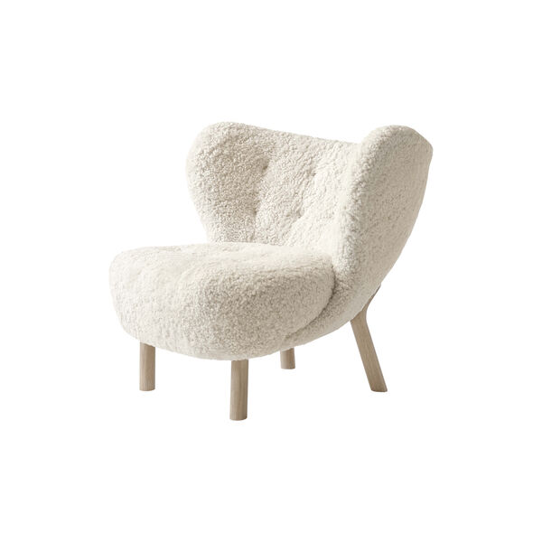 Little Petra VB1 Lounge Chair, Moonlight/oiled oak, &Tradition