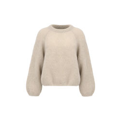 Rosie Mohair Knit Pullover | Beige, Americandreams