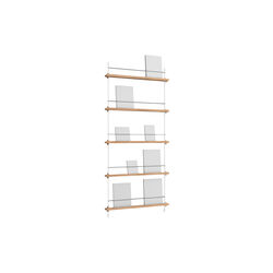 Magazine Shelving Tall, oak/white, MOEBE