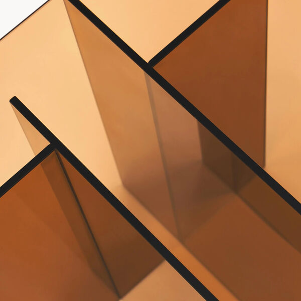 Anouk Glass Side Table, brown transparent Anouk Glass Side Table, brown transparent, Westwing Collection