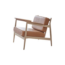Model 107 Lounge Chair, cognac, Magnus Olesen Design