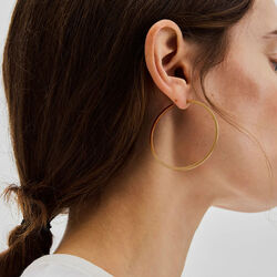 Circle&nbsp;Line&nbsp;Hoops large, gold plated, Pernille Corydon Jewellery
