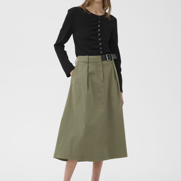 KBEgina Skirt, deep lichen green, Karen by Simonsen