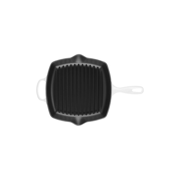 Signature cast iron square grillit 26 cm, white, Le Creuset