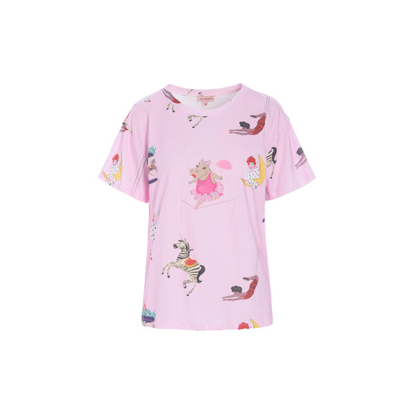 Mirage T-shirt, pink showstopper art print, HUNK&Oslash;N