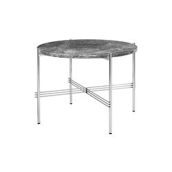 TS Coffee Table Ø55, grey emperador marble/steel, GUBI