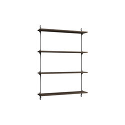 Wall Shelving Medium, smoked oak/stainless steel, MOEBE