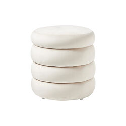 Alto Pouf with Storage Space, feather off white, Westwing Collection