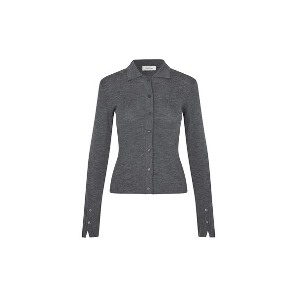 HirokiMD cardigan, dark grey melange, Modström