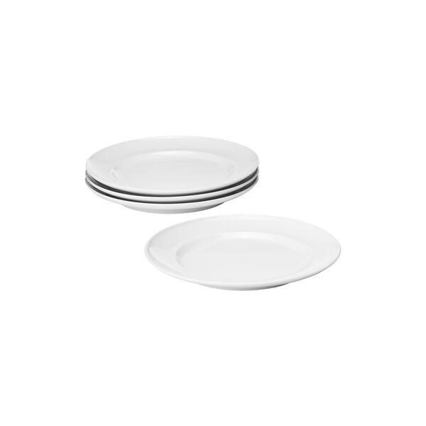 KOPPEL set of lunch plates 22 cm 4 pcs, white, Georg Jensen