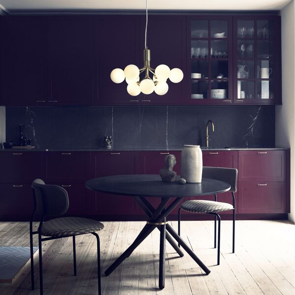 Apiales 9 Pendant, brushed brass/opal, Nuura