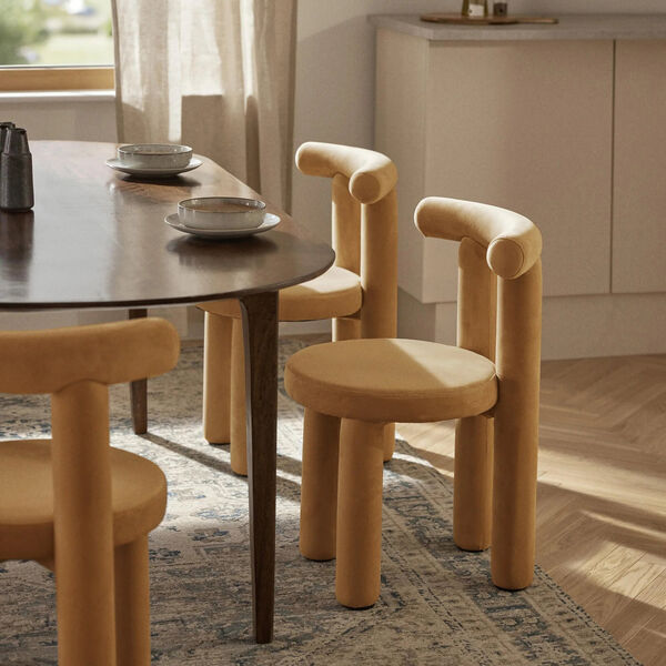 Calan Chair, velvet brown, Westwing Collection