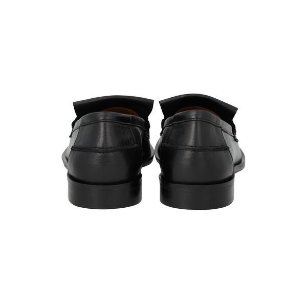 Loafer with braid detail, black, ANGULUS