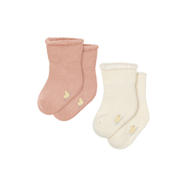 Vicino 2-pack Terry Socks, cameo rose, Konges Sløjd