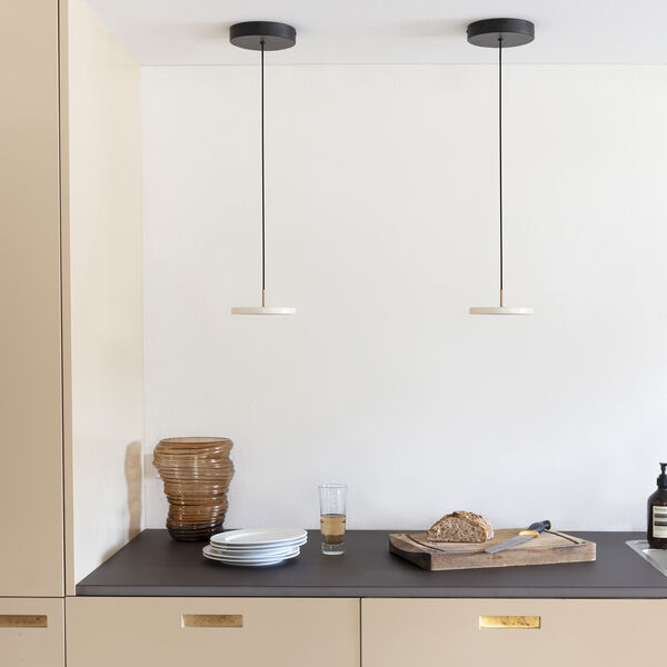 Asteria Micro Pendant, pearl white/brass, UMAGE