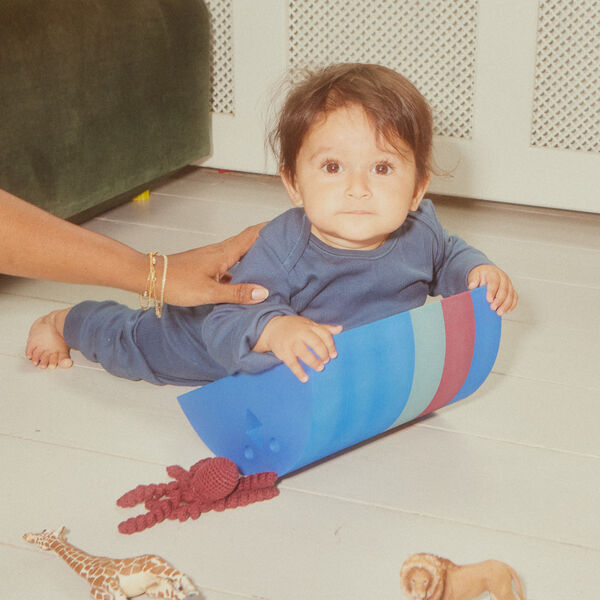 Chicken, blue gym, bObles