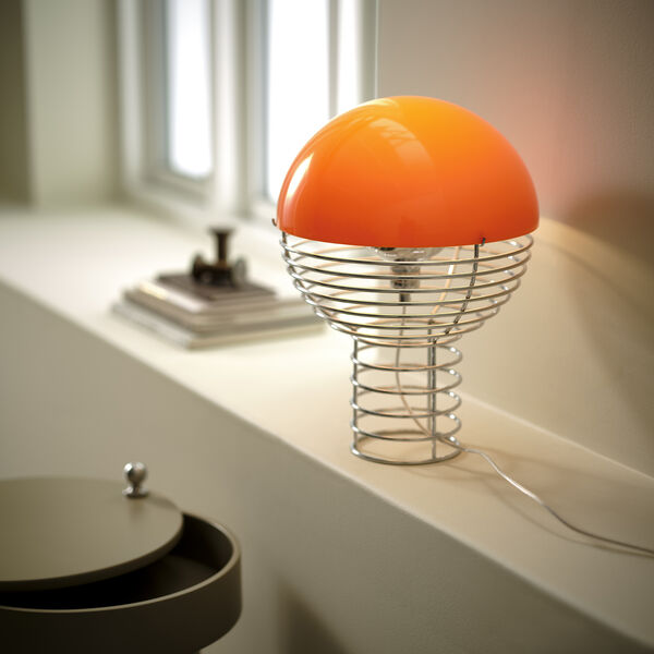 Wire Table Lamp, orange, Verpan
