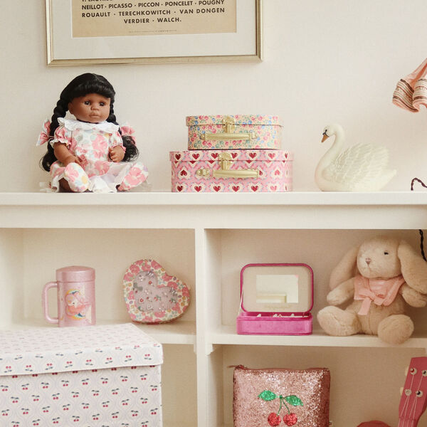 2-pack Suitcase, pink 2-pack Suitcase, pink, Konges Sløjd