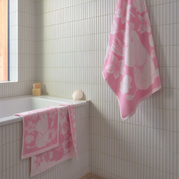 Moomin bath towel seashells pink, Moomin Arabia
