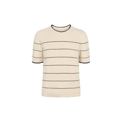 ESElly SS Knit Blouse, eggnog, esm&eacute; studios