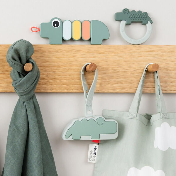 Croco Silicone Pacifier Pouch, green Croco Silicone Pacifier Pouch, green, Done by Deer