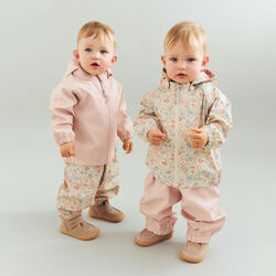 Rainwear Charlo Overall, flowers and seashells, Wheat
