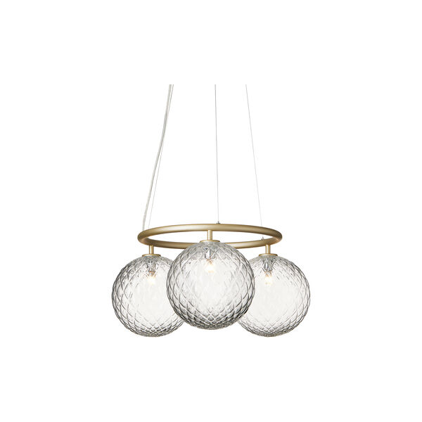 Miira 3 Circular Pendant, brass/optic clear, Nuura
