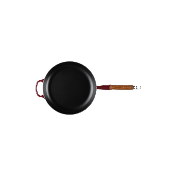 Signature Frying Pan with Wooden Handle &Oslash; 28 cm, garnet, Le Creuset