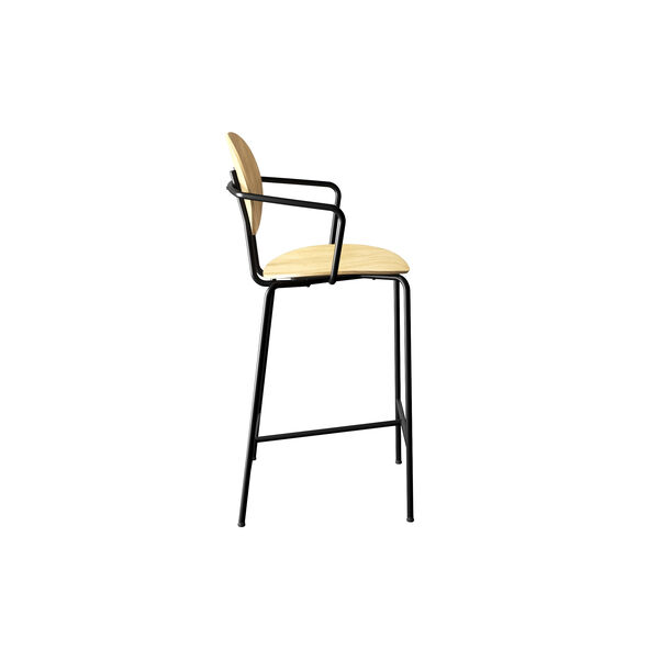 PIET HEIN Counter Chair with Arms, white pigmented oak, Sibast Furniture