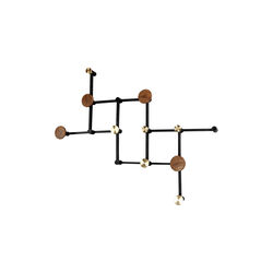 X&bull;TEND Wall Rack, black/walnut, LoCa