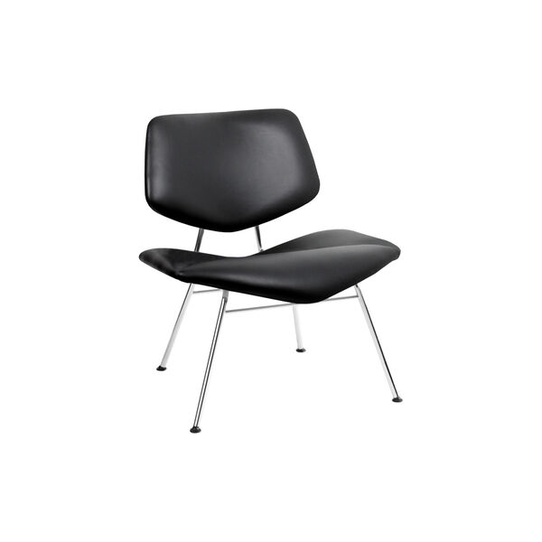 VL135 Cosy Fully Upholstered Lounge Chair, Savanne 30307/chrome, VERMUND