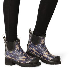 Short Rubber Boot | Beige Butterfly, Ilse Jacobsen Hornb&aelig;k