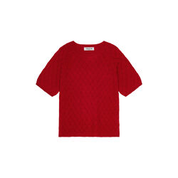 Christine T-Shirt, cherry red, CARE BY ME