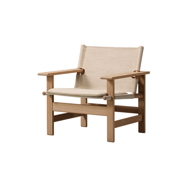 The Canvas Chair with Cushion, oiled oak/canvas The Canvas Chair with Cushion, oiled oak/canvas, Fredericia Furniture