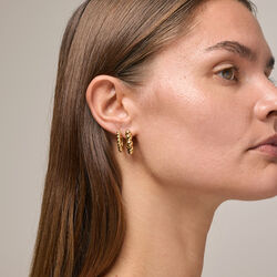 Ball Hoops Large, gold plated, ENAMEL Copenhagen