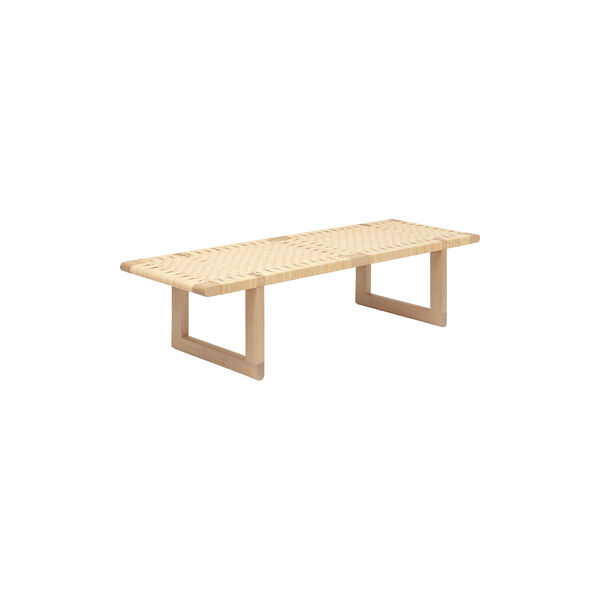BM0488L Table Bench, oiled oak/rattan, Carl Hansen & Søn