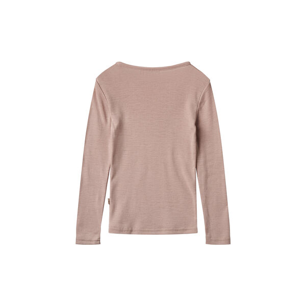 Wool T-Shirt L/S Alfie, 1135 dry rose, Wheat