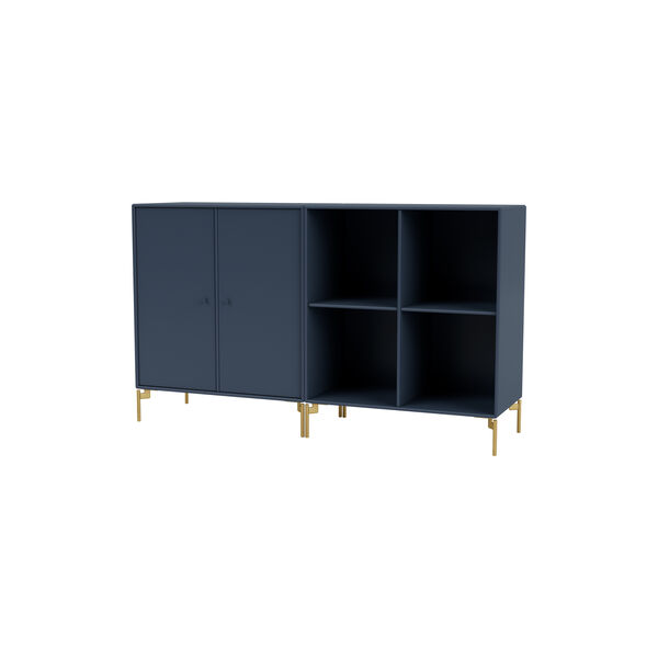 PAIR Classic Sideboard with Brass Legs, 138 juniper, Montana Furniture