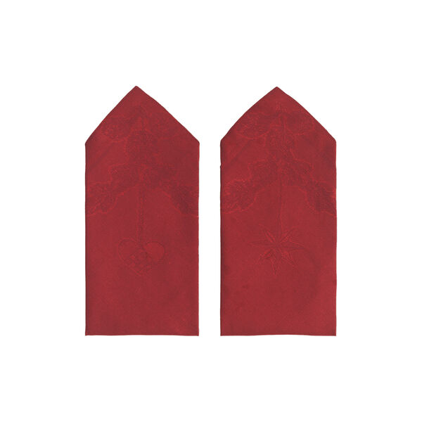 Star Fluted Plain napkin 2 pcs, red, Royal Copenhagen