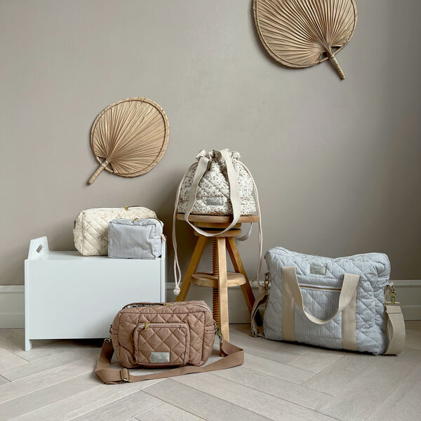 Makeup Bag, classic stripes blue/praline, Cam Cam Copenhagen