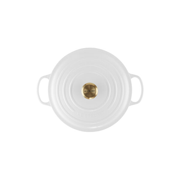 Signature round cast iron pot &Oslash; 28 cm, white, Le Creuset