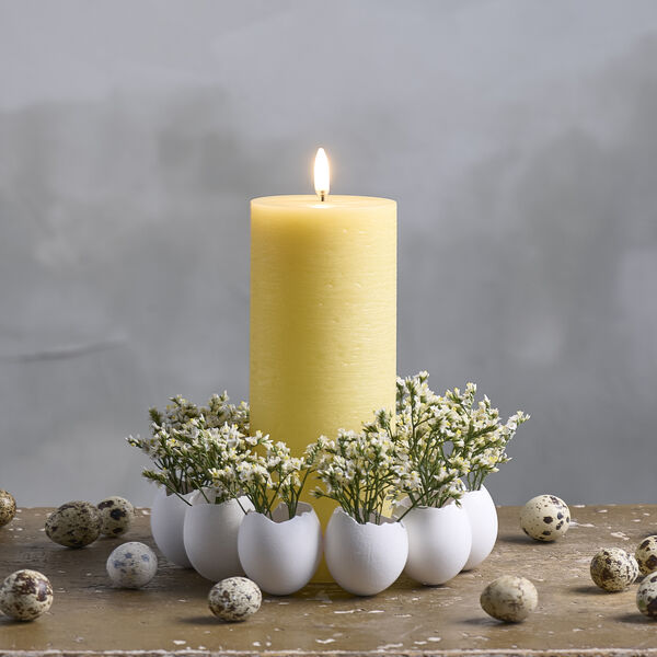 LED Pillar Candle 20 cm, wheat yellow, Uyuni Lighting