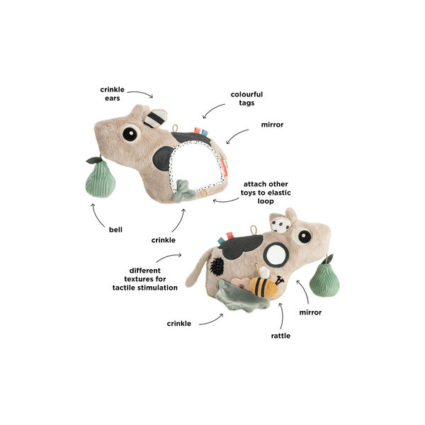 Dotti Activity Floor Mirror, sand, Done by Deer