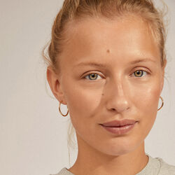 APRIL hoop earrings small, gold plated, Pilgrim