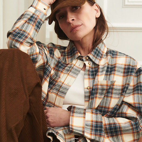 Kira Shirt, copen blue / birch Kira Shirt, copen blue / birch, Basic Apparel