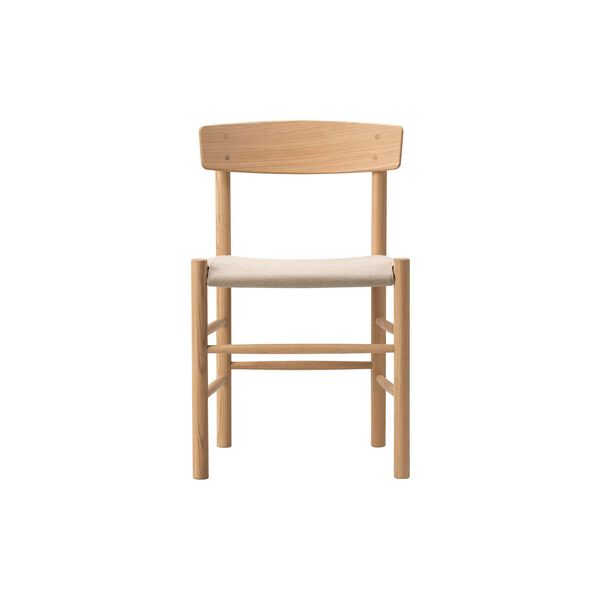 J39 Mogensen Chair with Seat Upholstery, light oiled oak/natural canvas, Fredericia Furniture