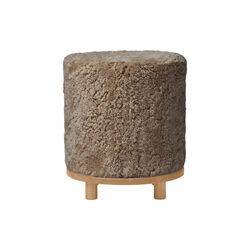 Simon Stool, taupe/oak, NATURES Collection