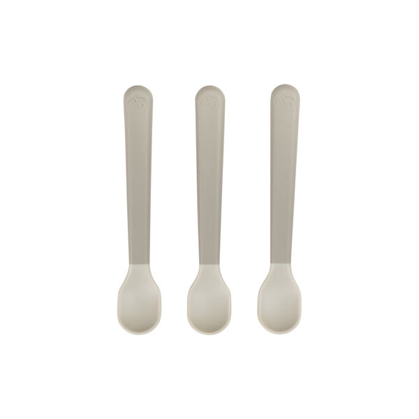 Foodie Easy-grip Baby Spoon 3-pack, sand, Done by Deer