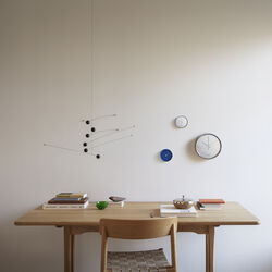 Koppel Wall Clock, polished steel, Georg Jensen